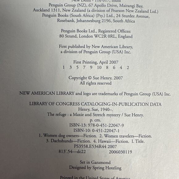 Maxie and Stretch Mystery Ser.: The Refuge by Sue Henry (2007, Hardcover) SIGNED - Picture 10 of 10